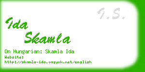 ida skamla business card